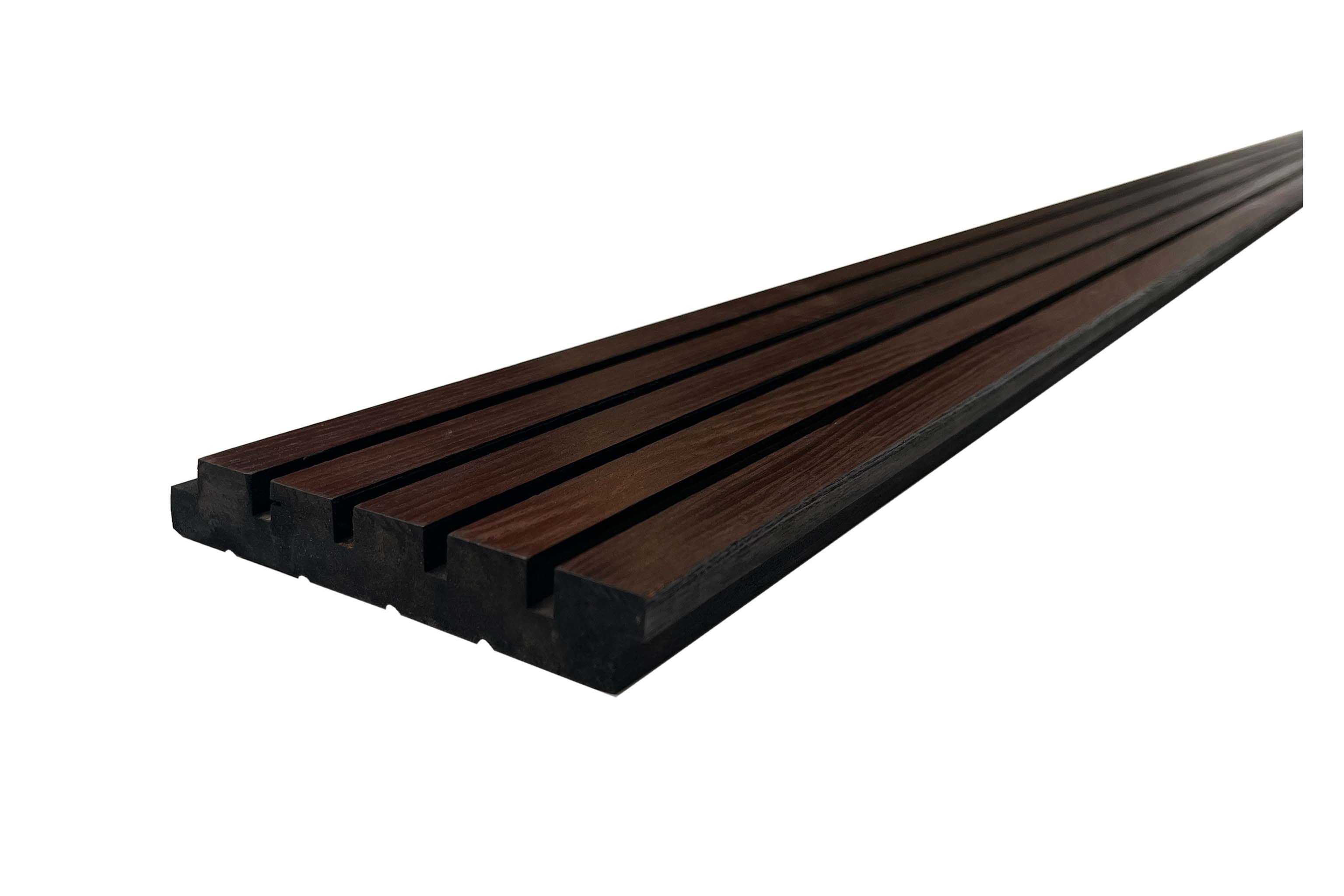 3D wall panels - Thermowood Acacia + Thermowood Ash - 5 strips - 200x13.3x2cm