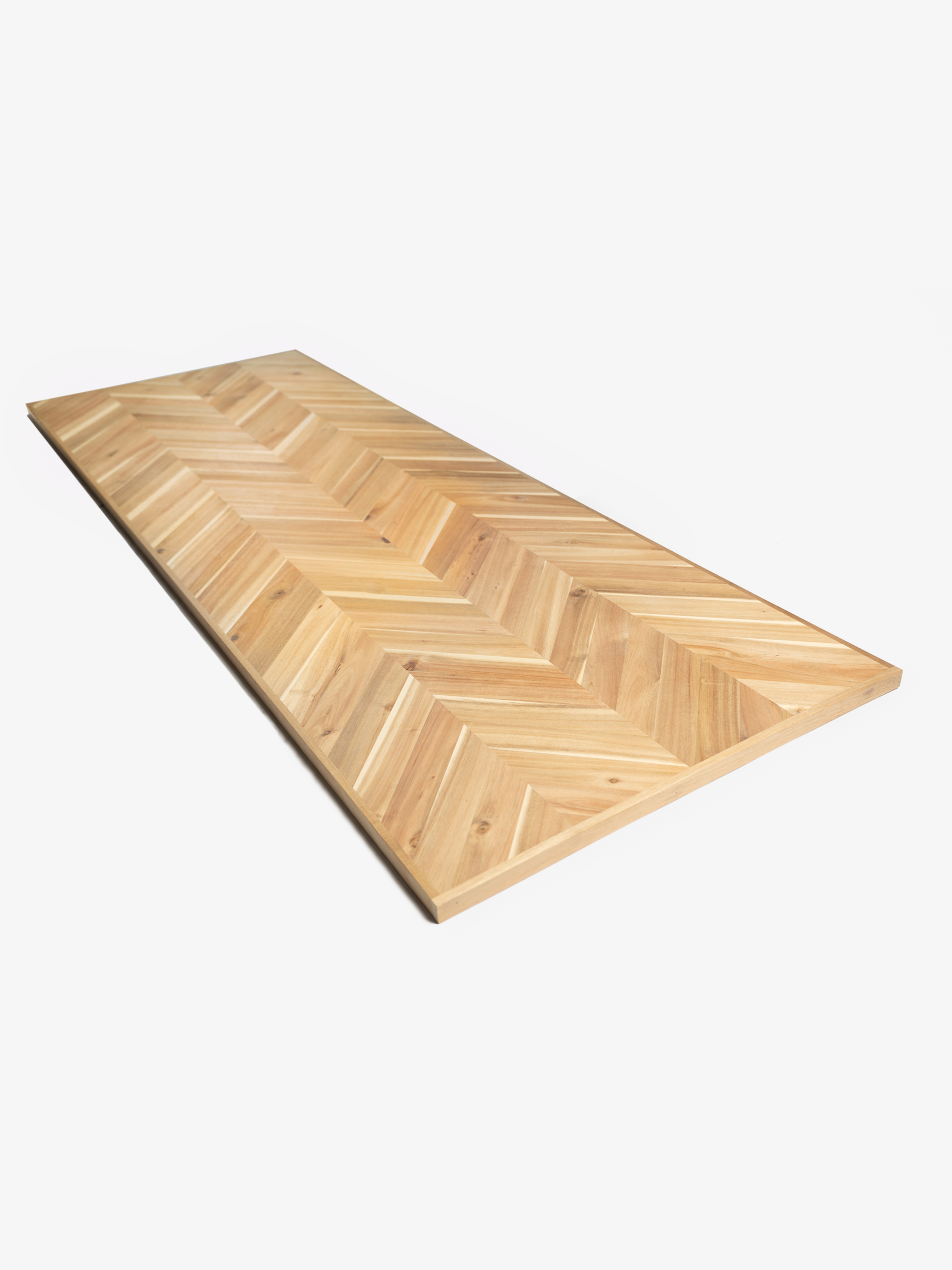 Chevron Acacia Countertop - 249x63.5x3.8cm