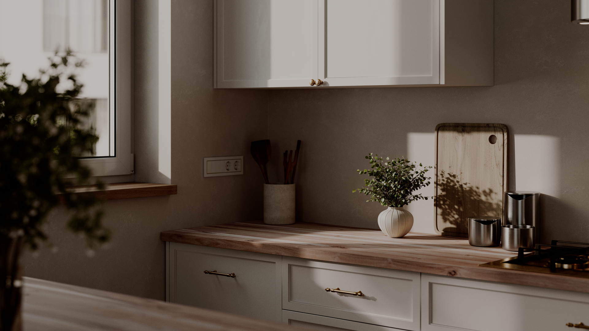Solid Acacia Countertop - 244x65x3.6cm