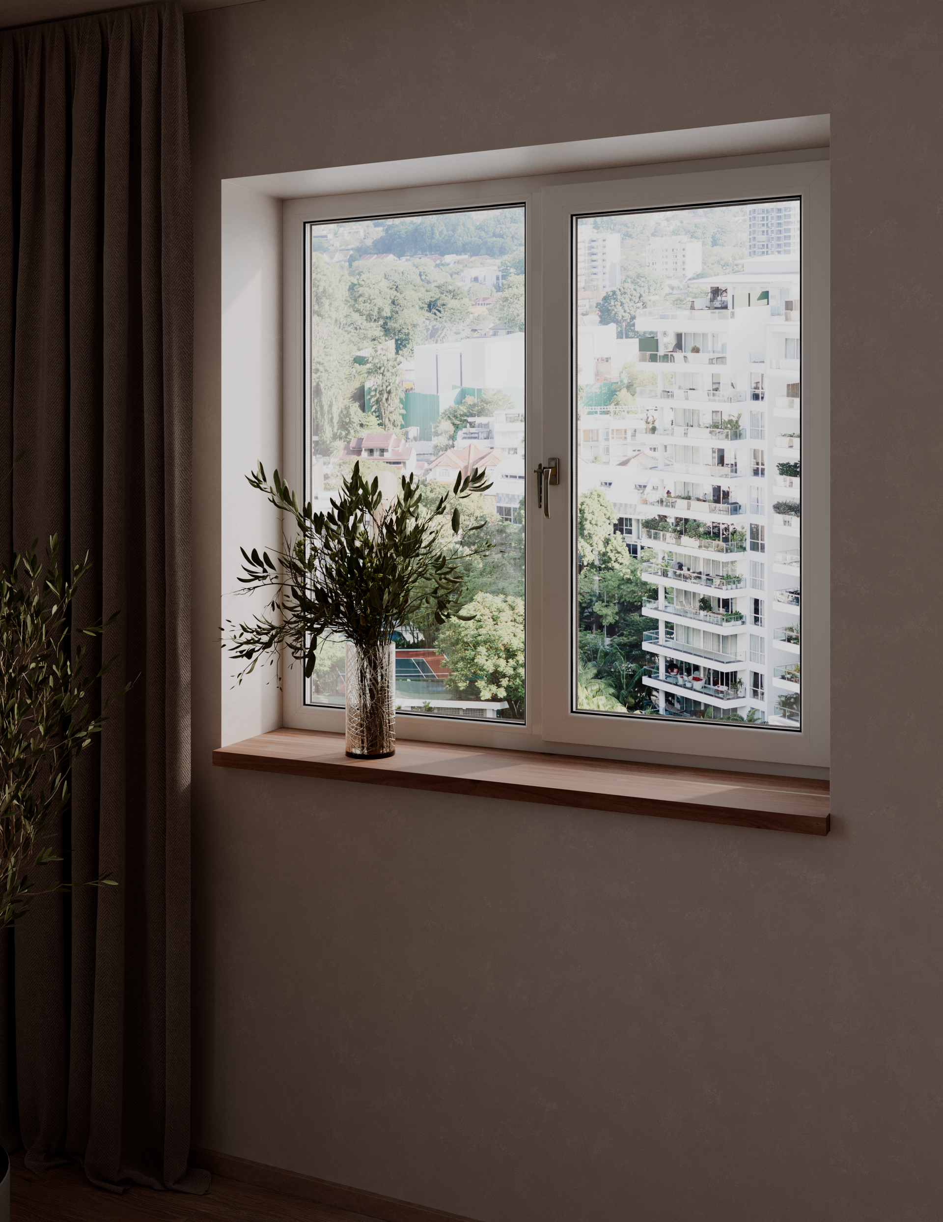 Solid Acacia Windowsill - 183x33x3.5cm