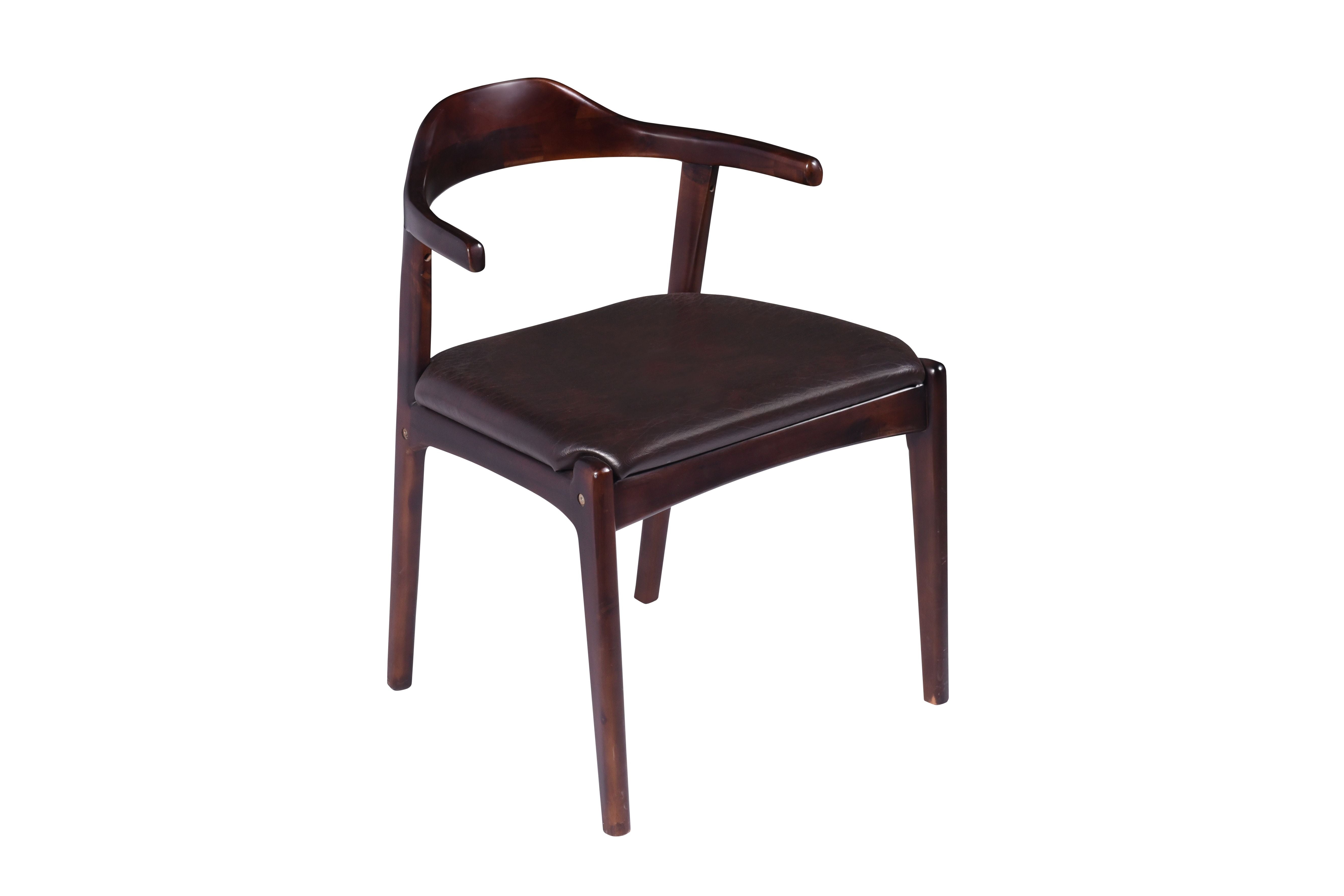 Krzesło Mid-Century z akacji (brąz)
