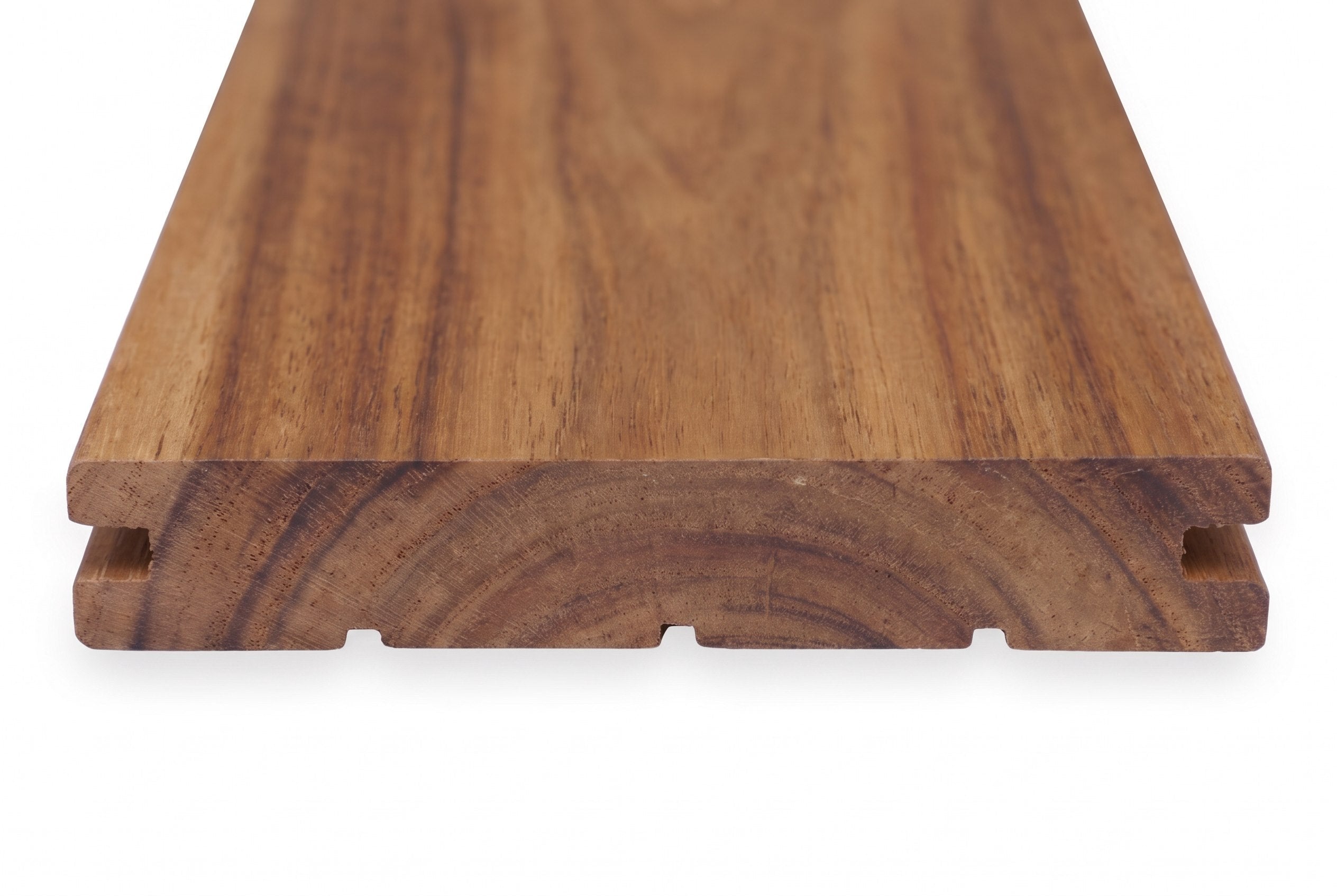 Termoakacja 200x12x2cm – czoło deski z rowkami montażowymi